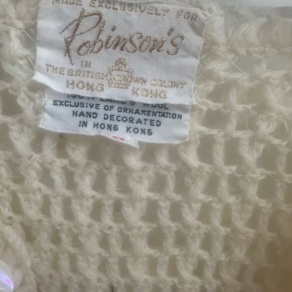 Vintage Robinson’s Hand-Decorated Sequin Cardigan – Made in Hong Kong, 100% wool - Picture 3 of 4